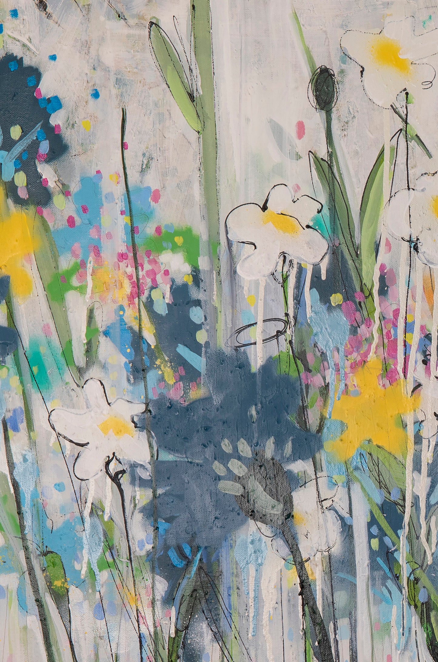 BLUE ANEMONES AND DAISIES 2