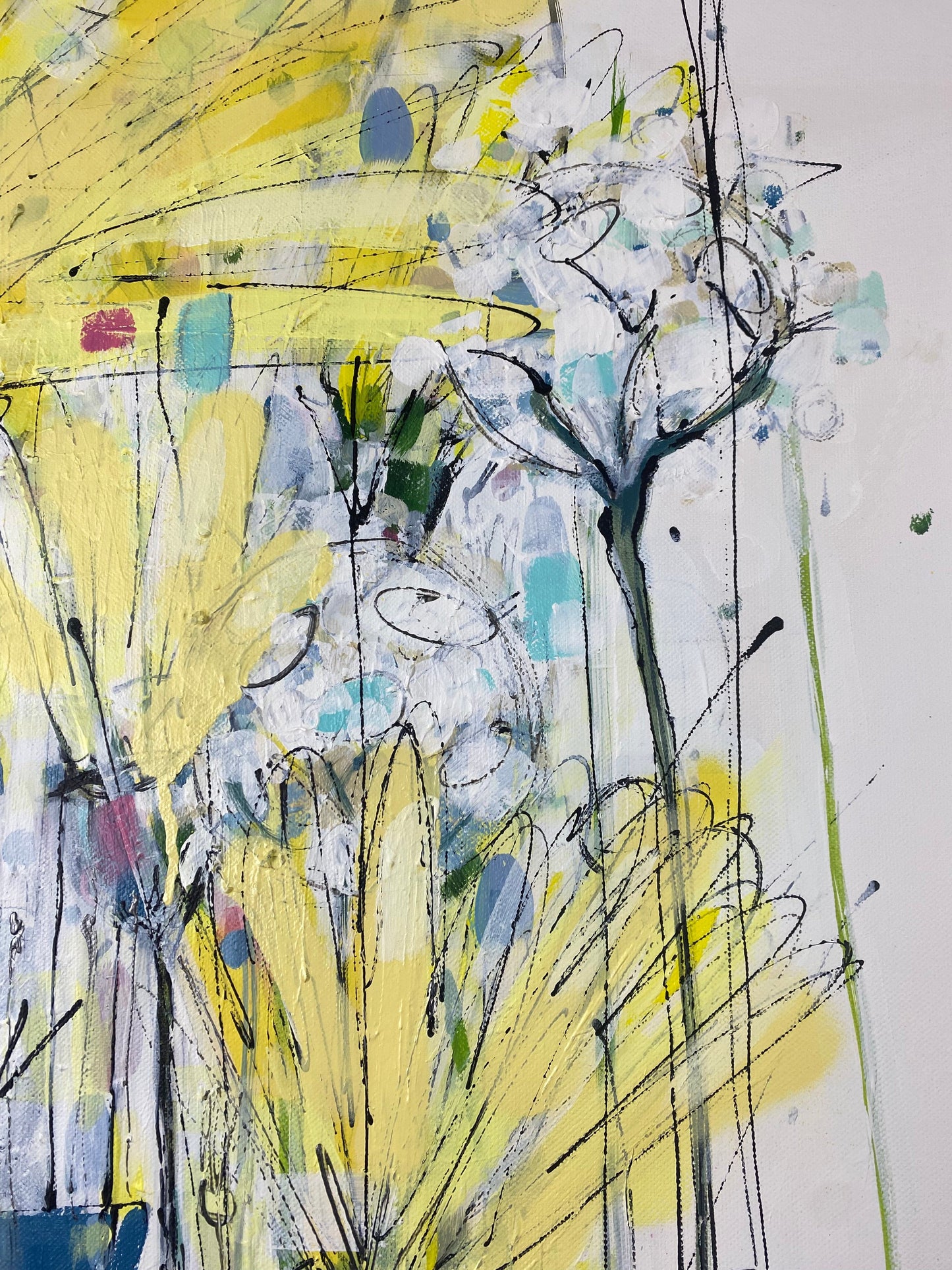 Yellow flowers on the horizon