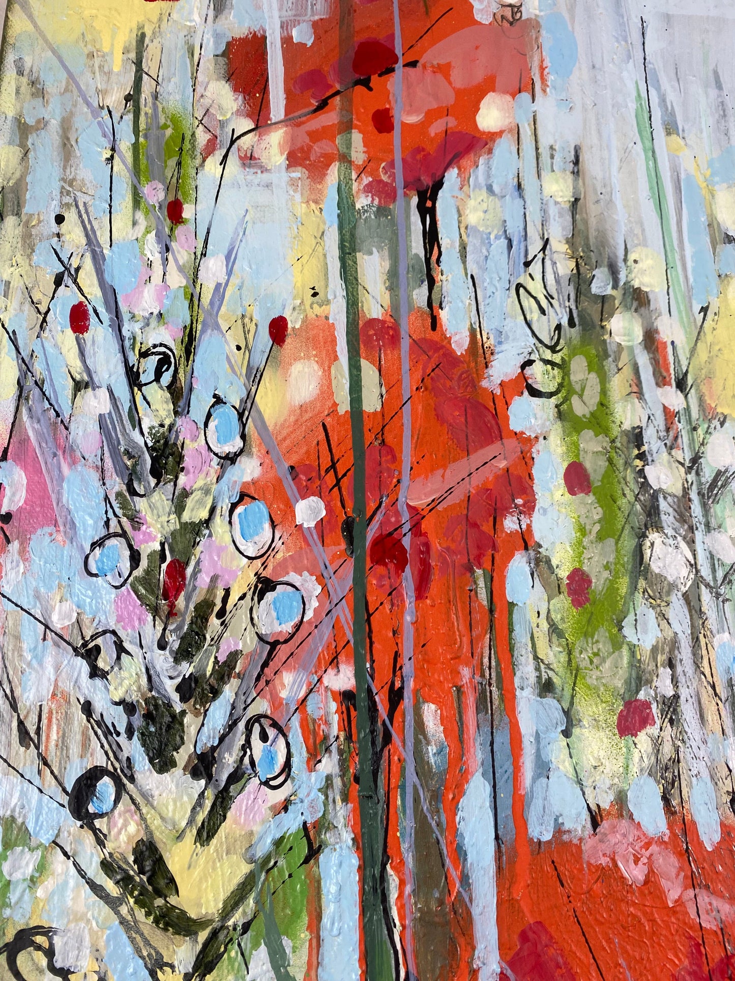 Poppy painting detail