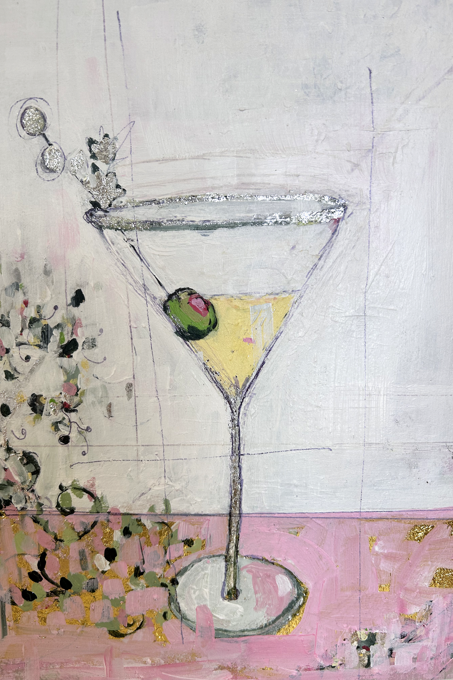 Martini and festive branches