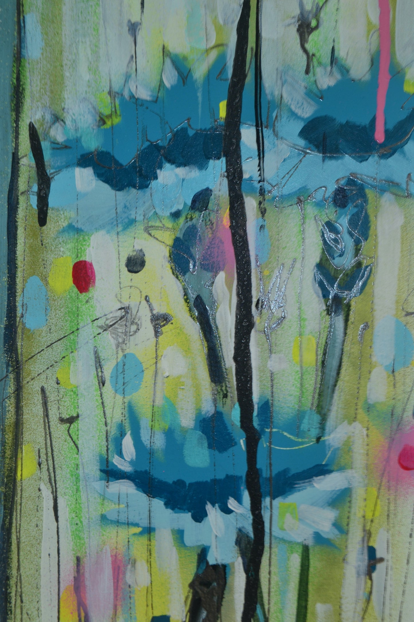 Thistles and pink flowers 1