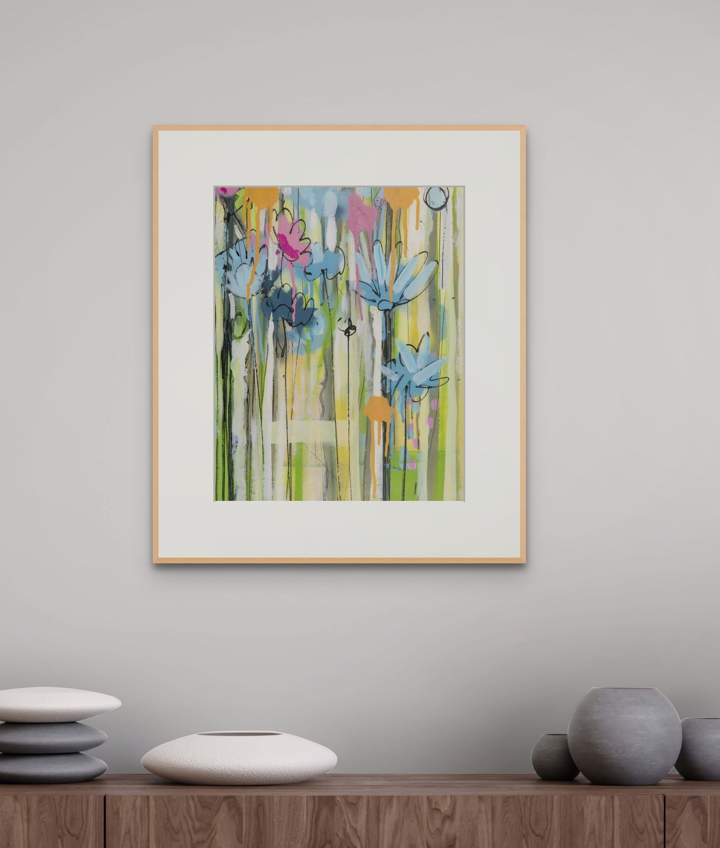 Cornflowers and nasturtiums