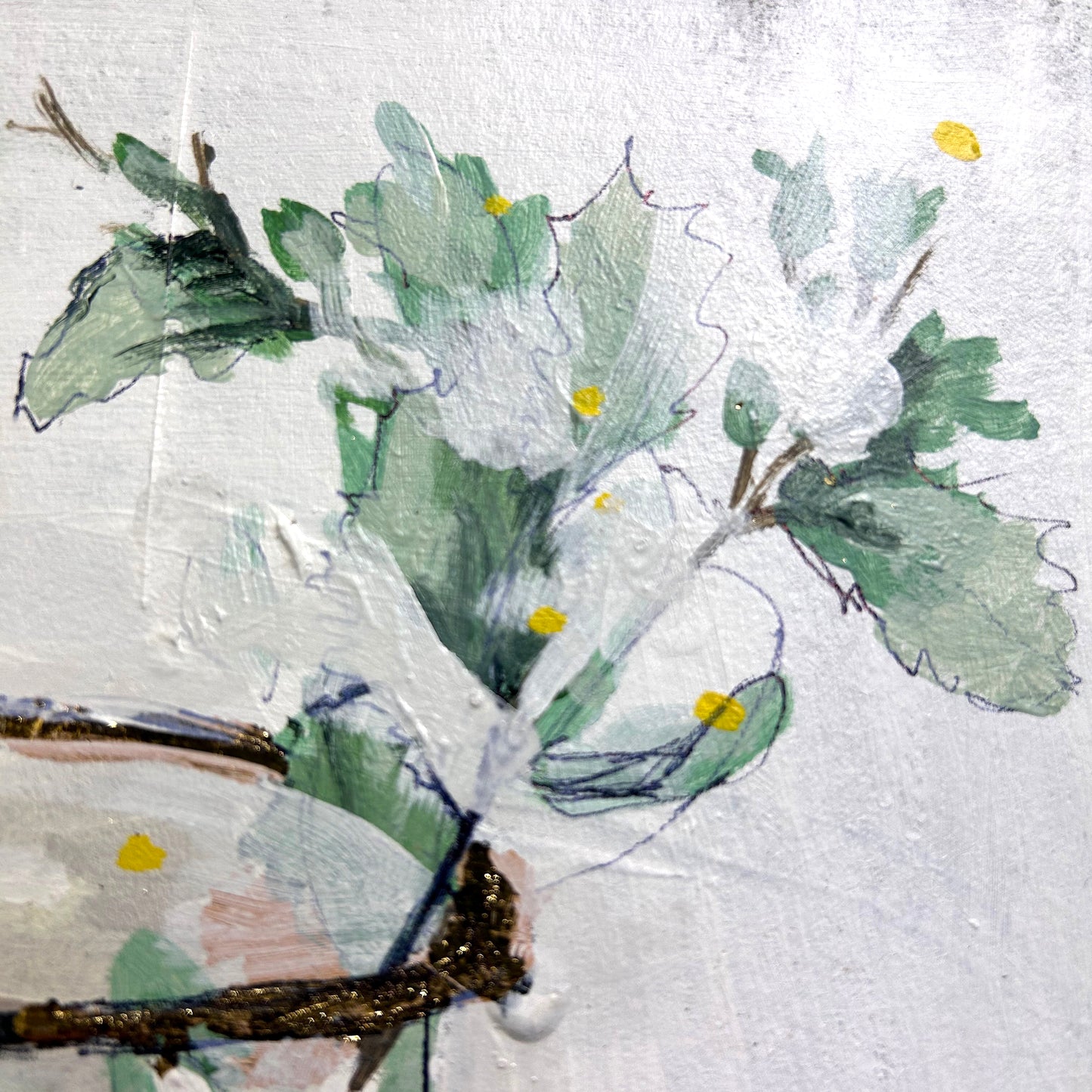 Pink Lemonade, Daisies and a sprig of Mint