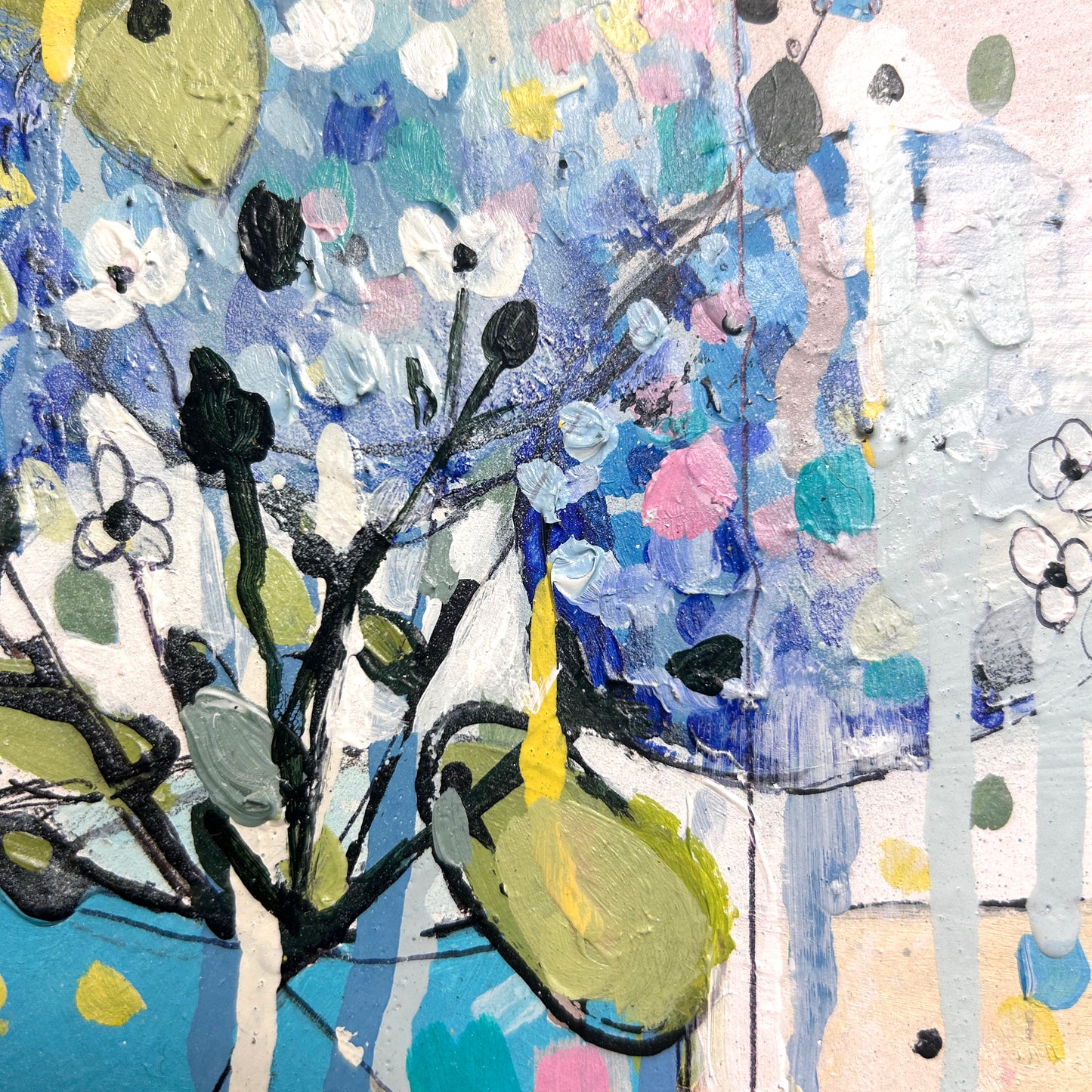 Pink Champagne and Hydrangeas