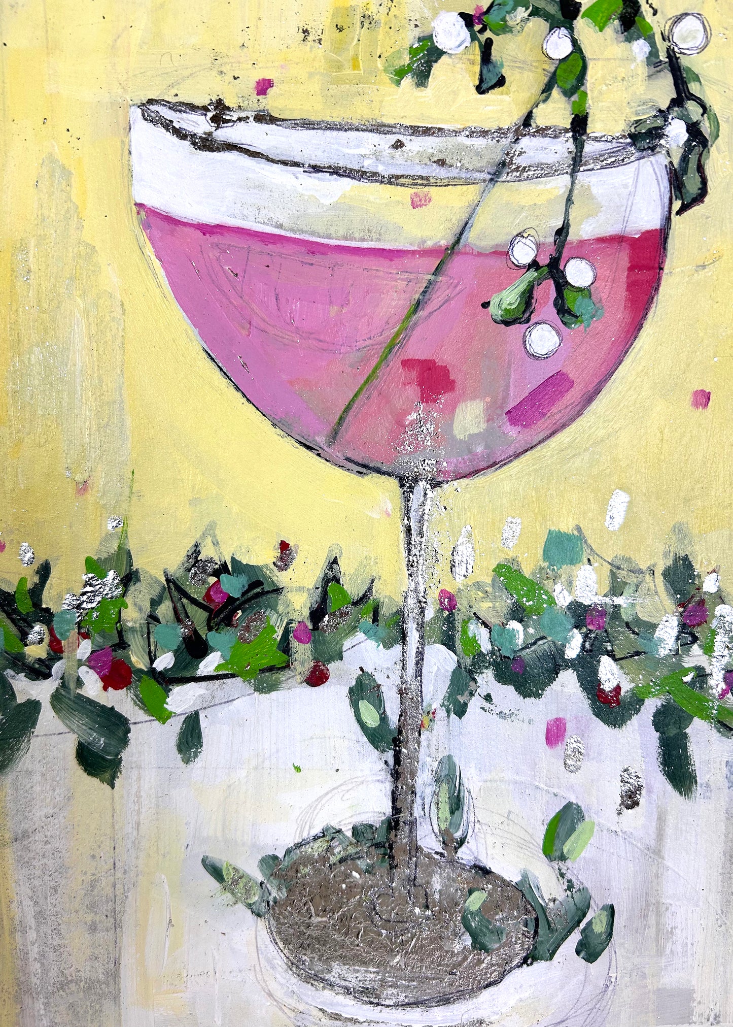 Pink G&T and Mistletoe