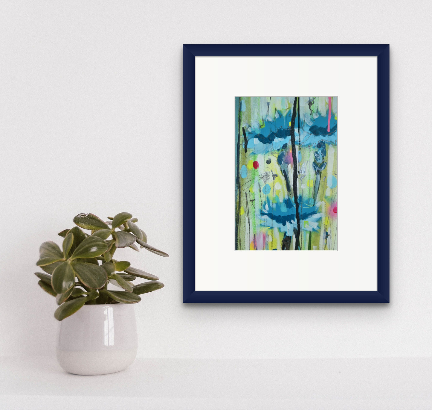 Thistles and pink flowers 1