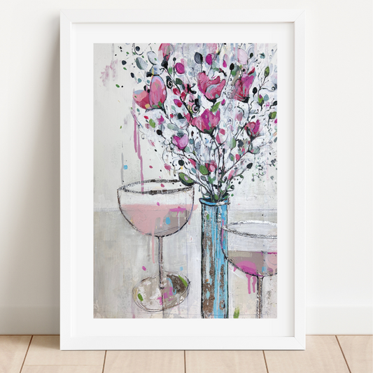 Sweetpeas and pink G&T