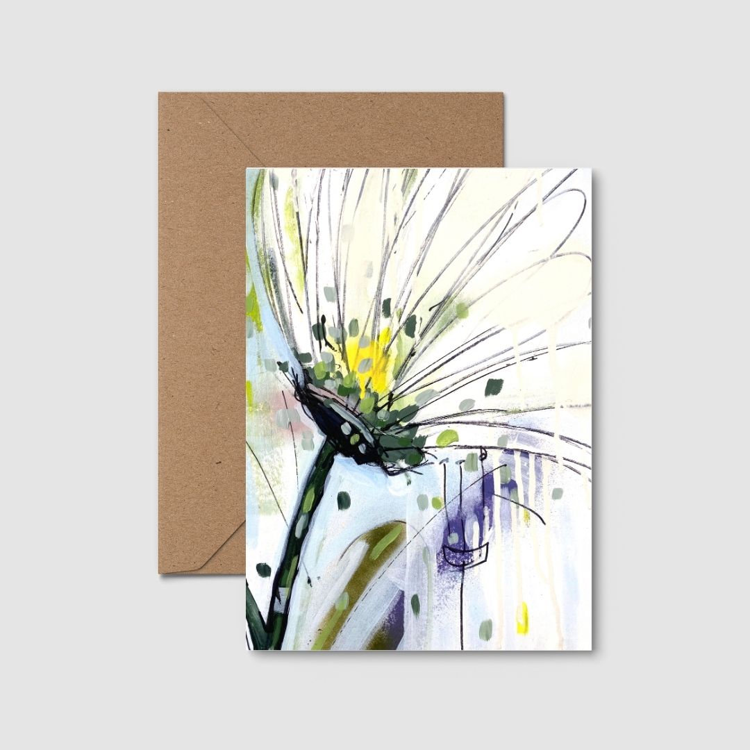 Purple Daisy single note card