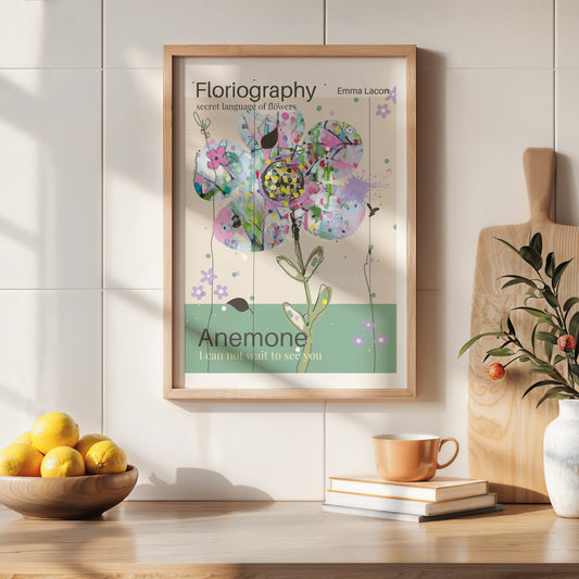 Anemone Floriography poster