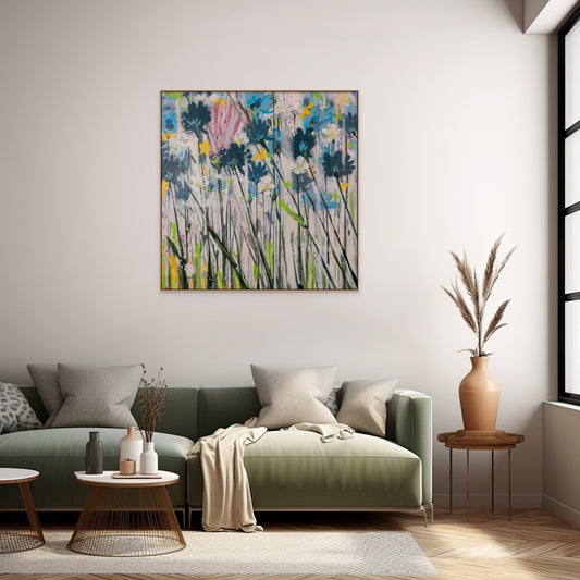 BLUE ANEMONES AND DAISIES 1
