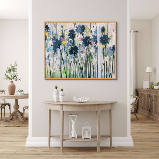 BLUE ANEMONES AND DAISIES 2