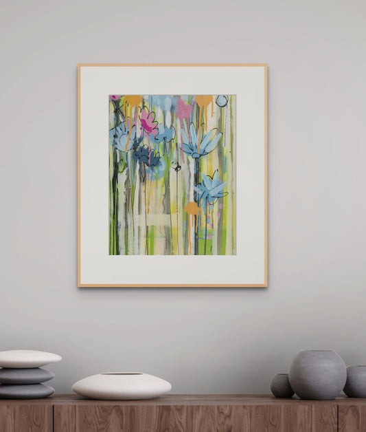 Cornflowers and nasturtiums