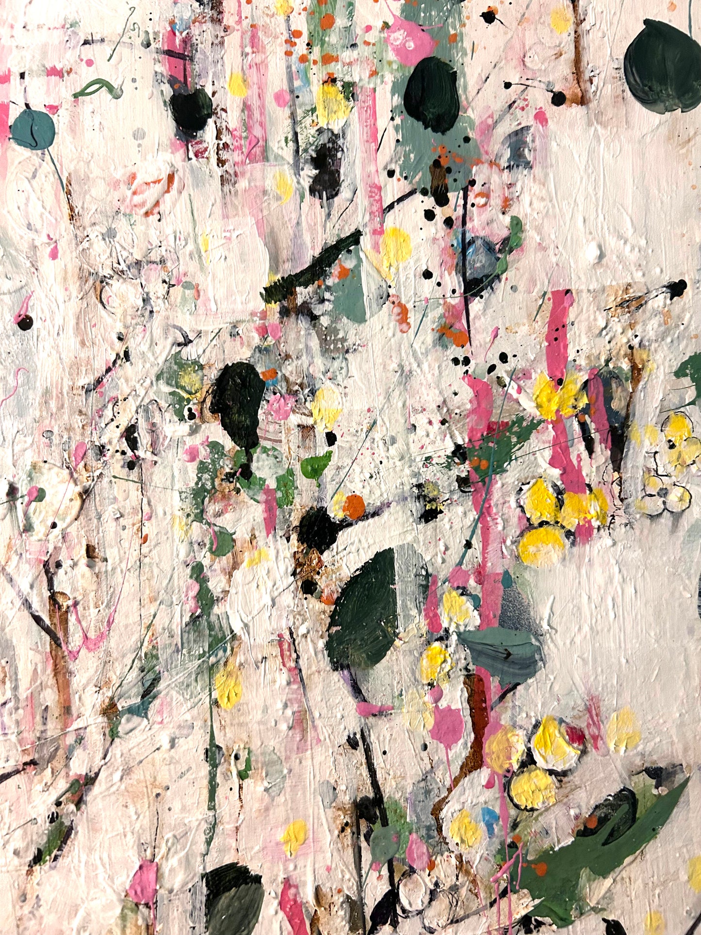 Blossom in blue and white stripped vase