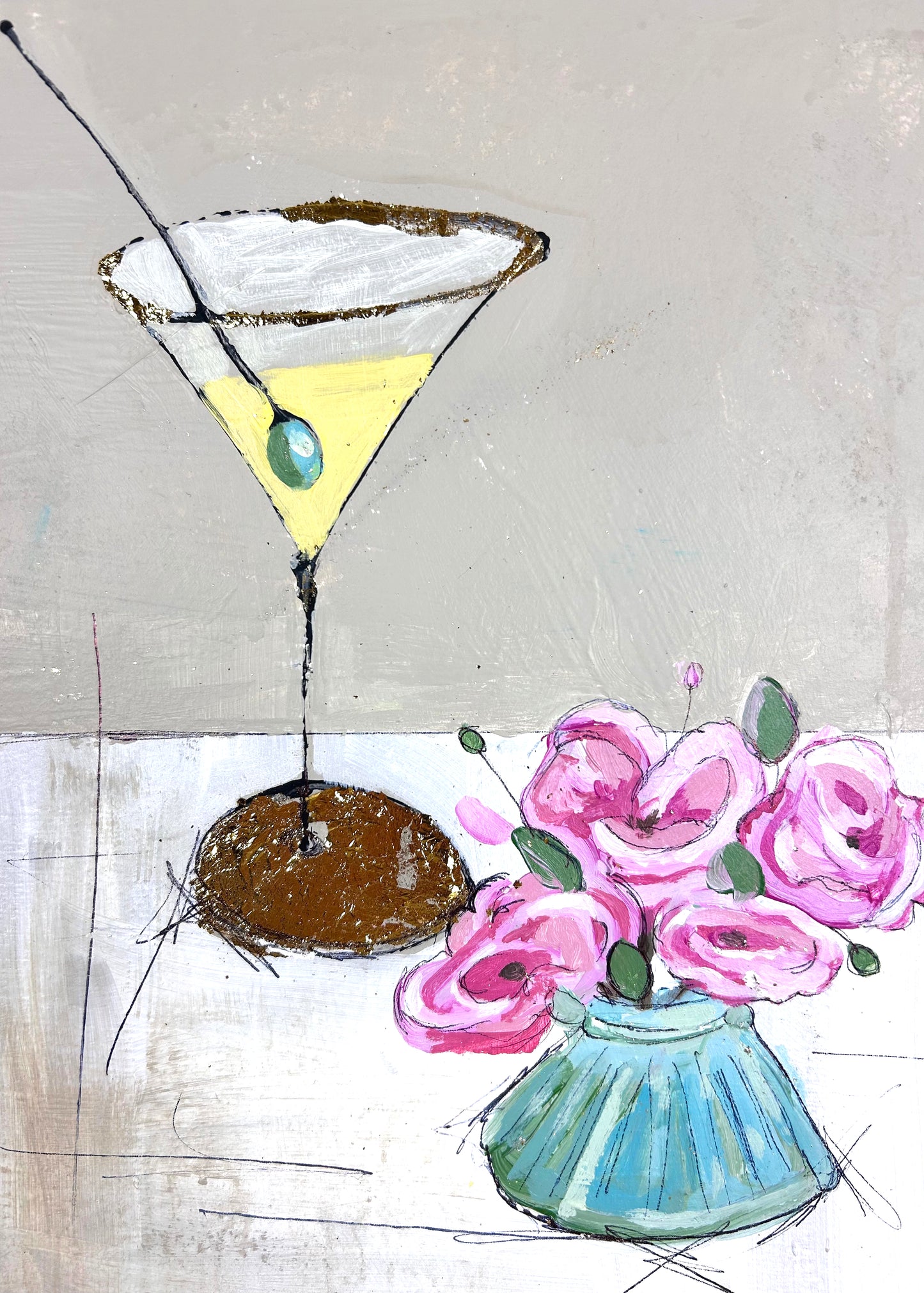 Martini and Peonies