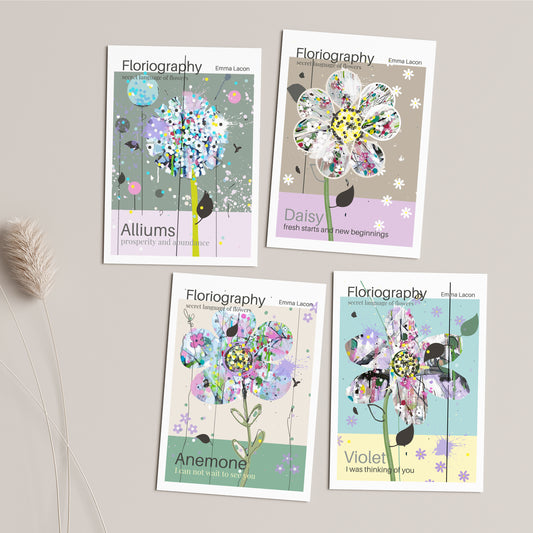 Floriography post cards - Wholesale