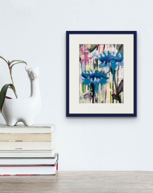 Thistles and pink flowers 2